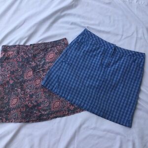 Croft & Barrow Pink and Navy, Cutter & Buck Blue Check Golf/Leisure, both size 6